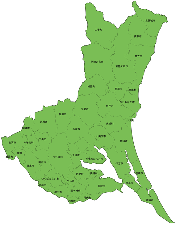 茨城県地図