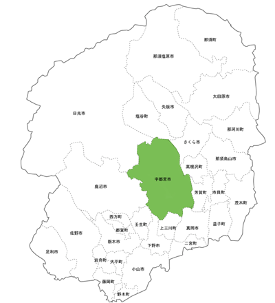 産業廃棄物収集運搬業務：栃木県｜営業エリア