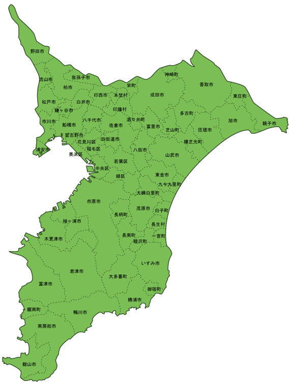 産業廃棄物収集運搬業務：千葉県｜営業エリア